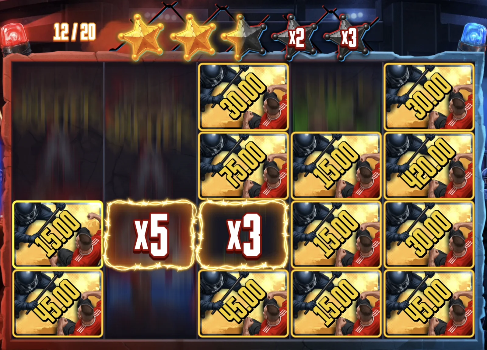 Ultras Hold and Win bonus reels with locked values